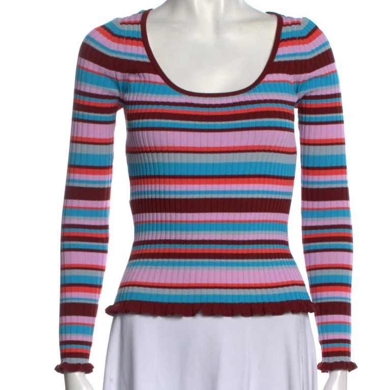Cinq A Sept Striped Pullover Size S
